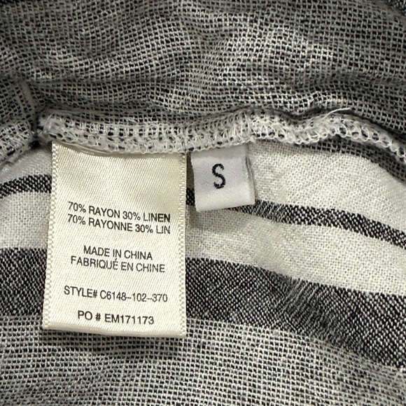 ANTHROPOLOGIE CLOTH & STONE Women’s Gray and White Striped Jumpsuit Size S - Picture 10 of 11